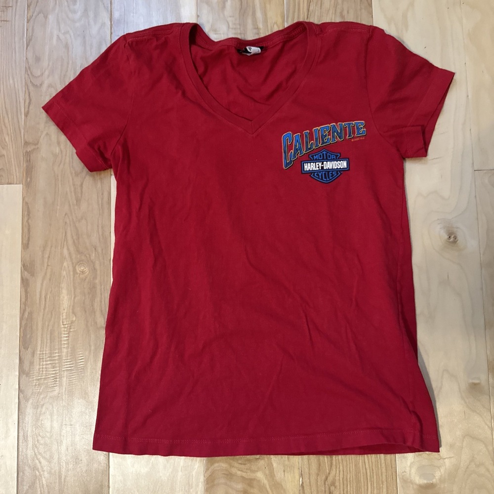 Harley-Davidson Caliente San Antonio Texas Women's T-Shirt Medium Red 2024